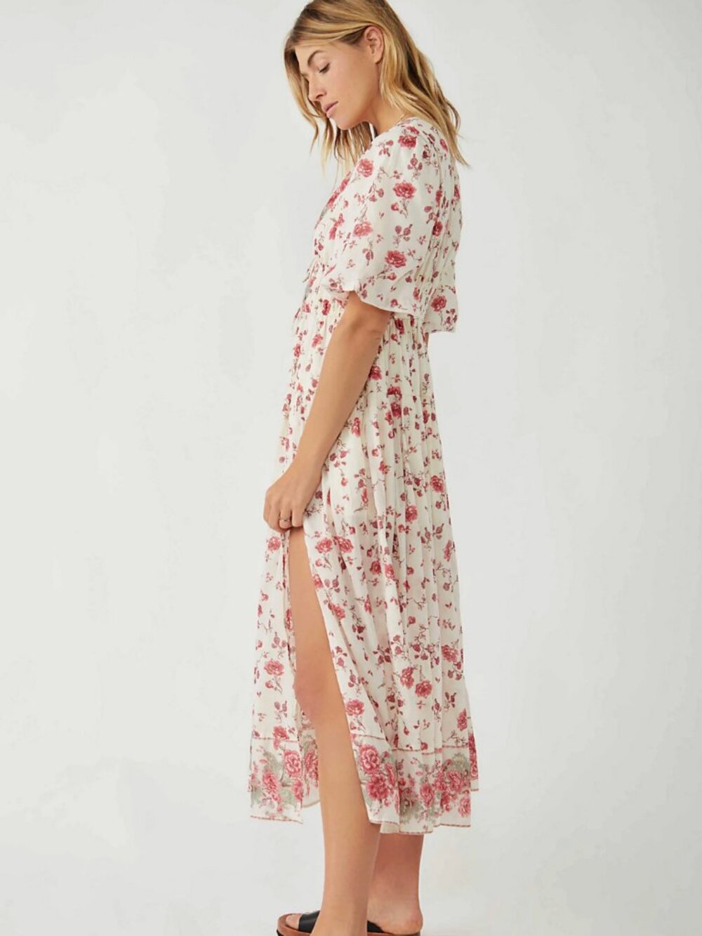 Free People Boho Cottagecore Prairie Floral Lysette Maxi Dress - Picture 9 of 15